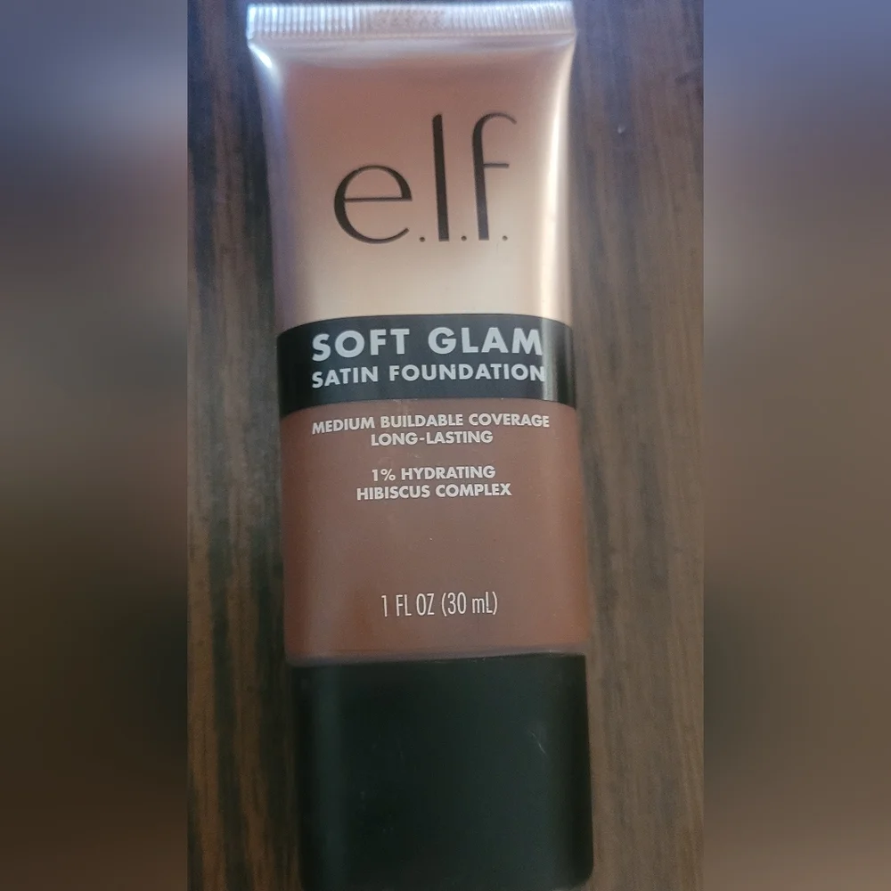 e.l.f. 63 Rich Warm Shade- Soft Glam Satin Foundation, 1oz